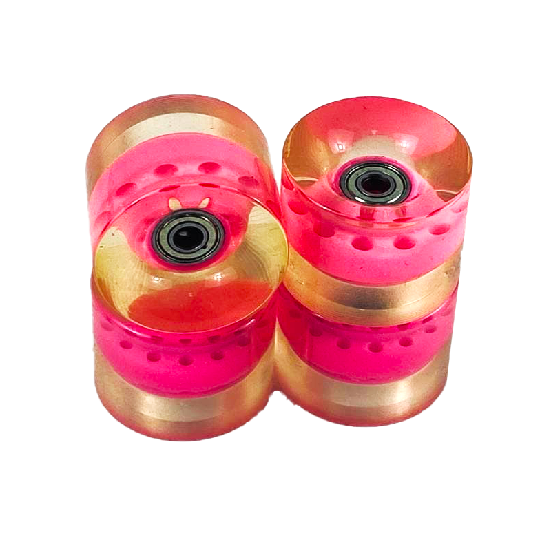 Комплект коліс для Penny Board (пенні борда) з підшипником 60 мм 4 шт. рожеві