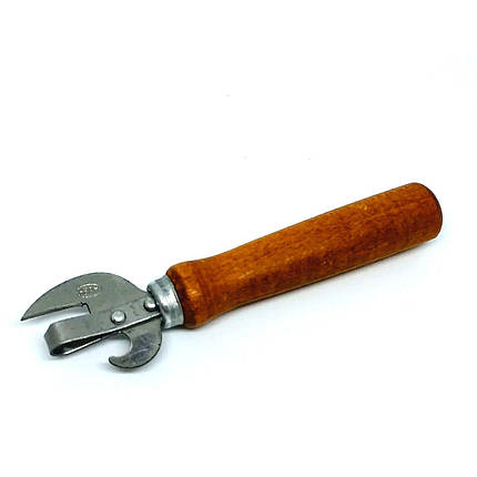 Відкривачка для пляшок та консервних банок нержавійка з дерев'яною ручкою (0141), фото 1