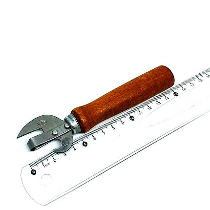 Відкривачка для пляшок та консервних банок нержавійка з дерев'яною ручкою (0141), фото 2