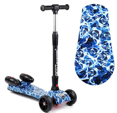 Best Scooter Maxi дитячий триколісний самокат з парогенератором і світяться турбінами (абстракція), фото 1