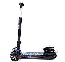 Best Scooter Maxi дитячий триколісний самокат з парогенератором і світяться турбінами (блискавка), фото 4