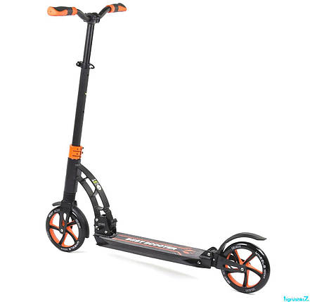 Best Scooter дитячий складаний двоколісний самокат з двома амортизаторами (помаранчевий), фото 1