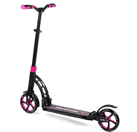 Best Scooter дитячий складаний двоколісний самокат з двома амортизаторами (рожевий), фото 1