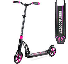 Best Scooter дитячий складаний двоколісний самокат з двома амортизаторами (рожевий), фото 3