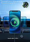 Розумний автомобільний тримач із бездротовою зарядкою 15W Hoco CA90 Black для iPhone 12 серії, фото 5