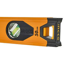 Рівень 50 см 3 капсули алюмінієва рамка 1.5 мм INGCO INDUSTRIAL, фото 5