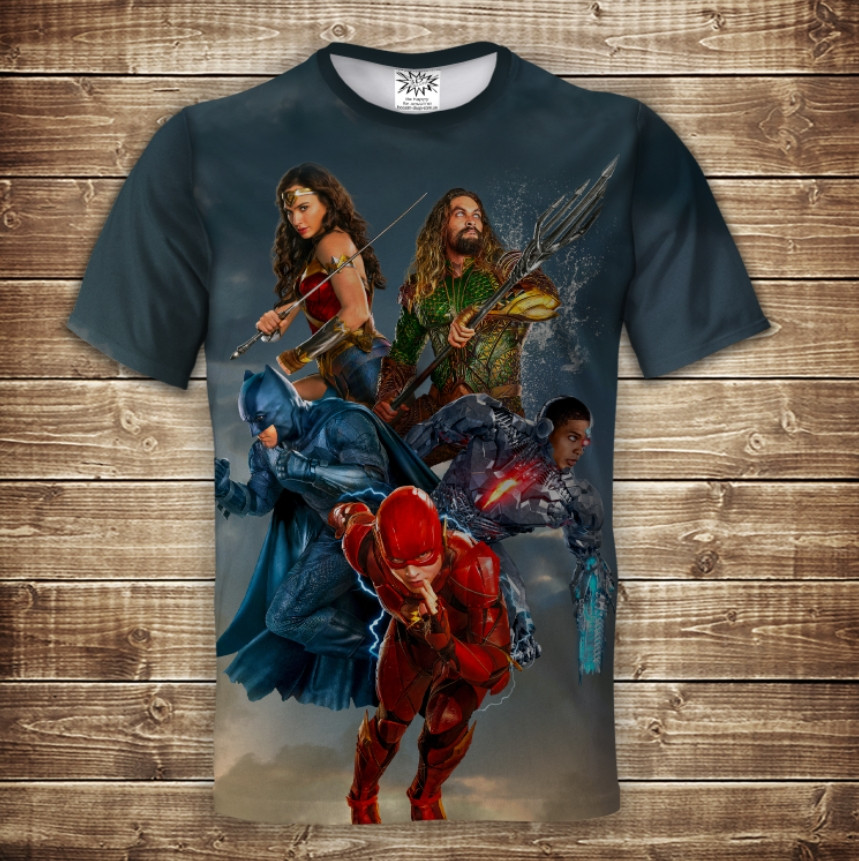 Футболка 3D Superheroes in sky