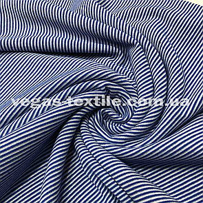 Рибана трикотажна гумка Синій з білим смужка