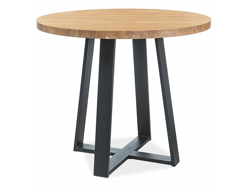 Стіл обідній дерев'яний Vasco 80 Signal дуб натуральний/чорний, фото 1