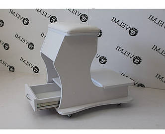 Візок для педикюру мобільна пуф підставка для ніг висувний ящик підставка педикюрная для ванночки V29