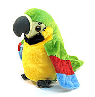 Папуга м'яка повторюшка 21 см, у пакеті, зелений
