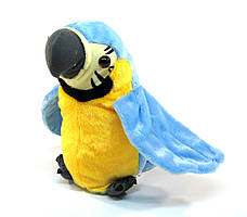 Папуга м'який повторюшка 21 см, в пакеті, блакитний