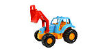 Іграшка машинка пластикова трактор з причепом великий, фото 4