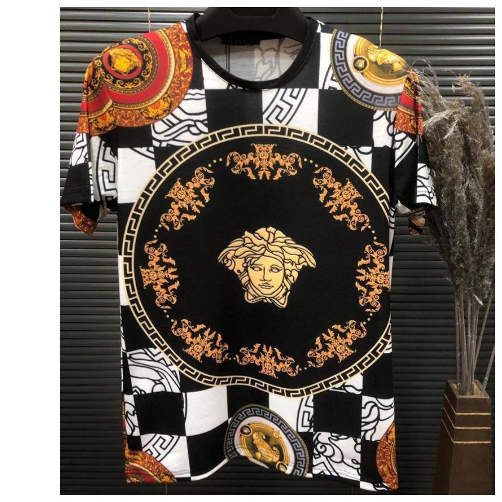 Чоловіча різнокольорова футболка Versace, версаче версачі (S, XL, XXL розміри в наявності)