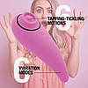 Пульсатор для клітора плюс вібратор FeelzToys - FemmeGasm Tapping & Tickling Vibrator Pink 777Shop.com.ua, фото 4