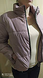 Весняна жіноча куртка колір хакі пудра молочний чорний розмір 42 44 46 новинка, фото 3