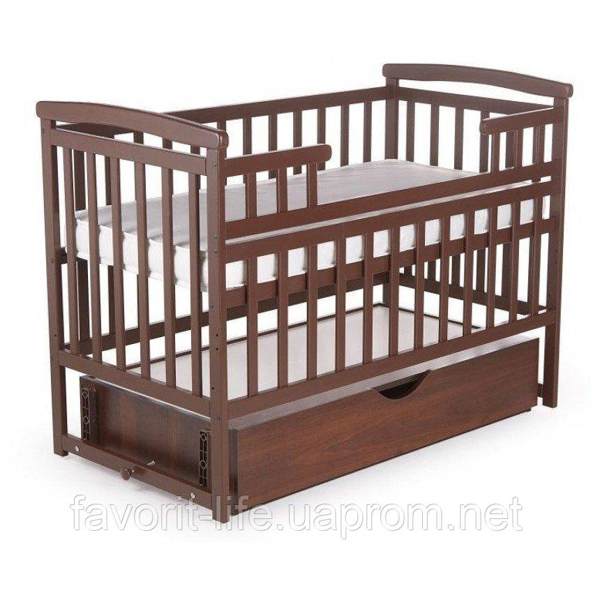 Дитяче ліжко трансформер Човник орех Дитячий Сон (59901)