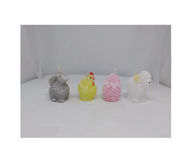 Свічка пасхальна мала декорована (асортимент), 5 см, фото 1