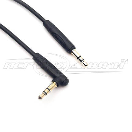 Аудіокабель AUX 3.5 mm jack 1 м, кутовий (висока якість), фото 1