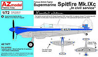 Пластикова модель 1/72 AZ model 7477 Supermarine Spitfire Mk.IXc In civil service (4x camo)