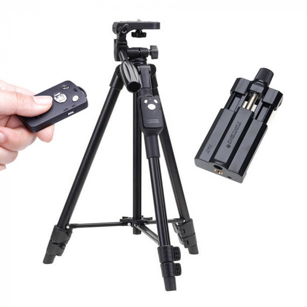 Штатив тринога для телефону, камери, камери Yunteng VCT 5208 з пультом Bluetooth