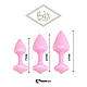 Набір силіконових анальних пробок FeelzToys - Bibi Butt Plug Set 3 pcs Pink  18+, фото 3
