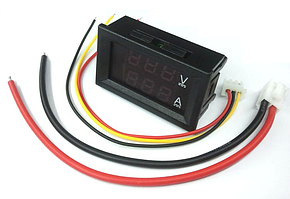 Цифровий вольтметр амперметр DC 0-100в 10 A з виносним шунтом, фото 2