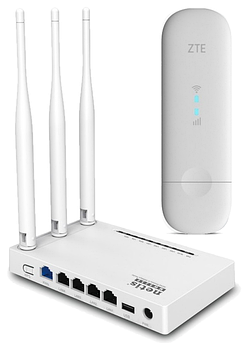 4G USB Wi-Fi модем/роутер ZTE MF79 U (Original Box) + роутер Netis 5230