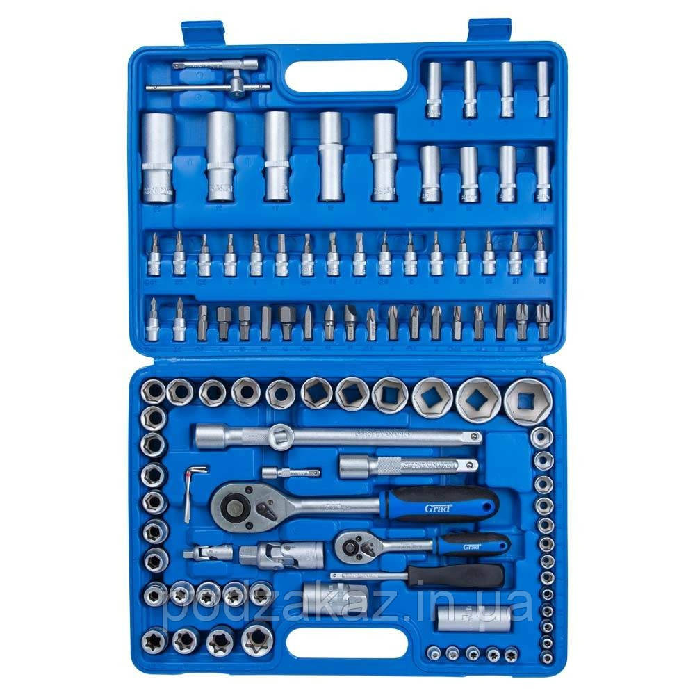 Набір насадок торцевих і біт Grad Start 1/2", 1/4" 108 шт в кейсі (6003205)