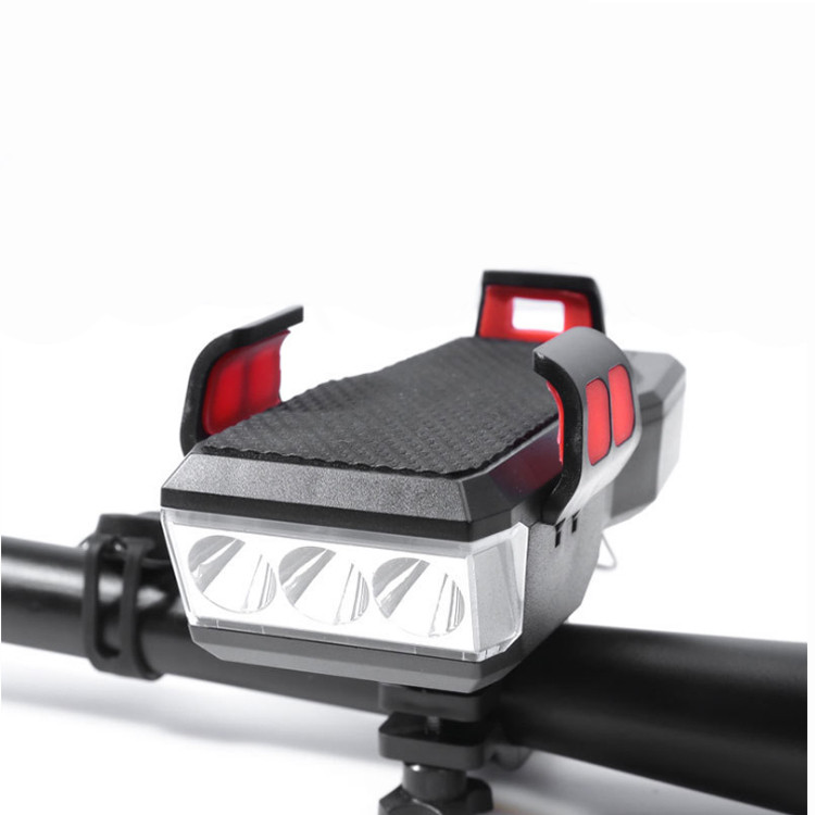 Фара на велосипед BF-909 з акумулятором, сигналом, тримач для телефону,, фото 1