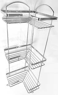 Полиця для ванної MOBE з нержавіючої сталі 22,5 х 22,5 х 62 см (13653)