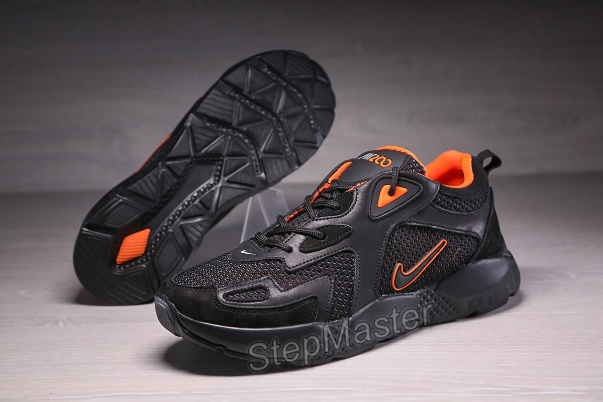 Кросівки чоловічі шкіряні Nike Air Power Black-Orange