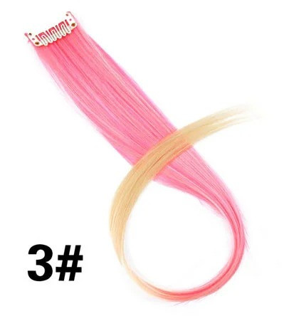 Кольорова пасмо для волосся канеколон рожева 50 см