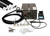 Апарат для пайки пластику 852DLong - з кабелем 2,3 м.+пластик+ сітка+насадки