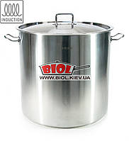 Каструля 50 л (Ø40 см, h-40 см) з неіржавкої сталі з кришкою (індукційне дно) Arian Jumbo (Туреччина)