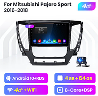 Junsun 4G Android магнитола для Mitsubishi Pajero Sport 2 3 L200 2008-2016 2016-2019 4ГБ ОЗУ + 64 + 4G 06-19