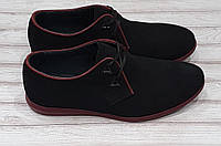 Стильные мужские туфли на шнурках натуральная замша,натуральная кожа 41,43,44,45