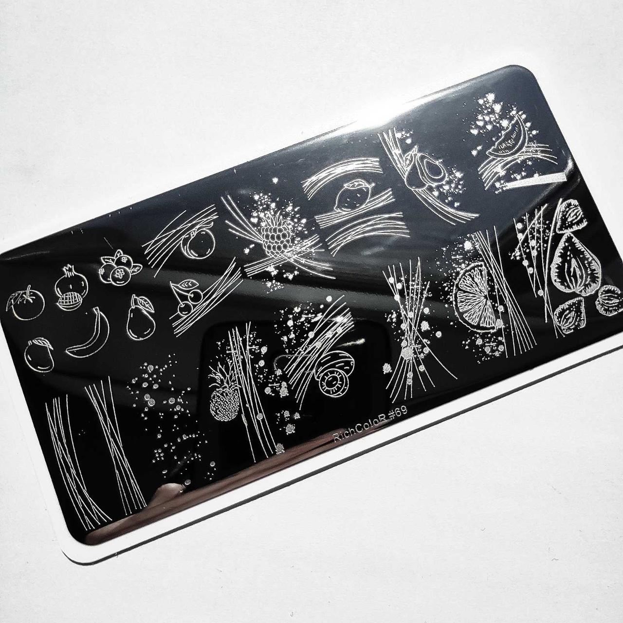 Пластина для стемпінгу RR-69 на пластиковій основі, фото 1