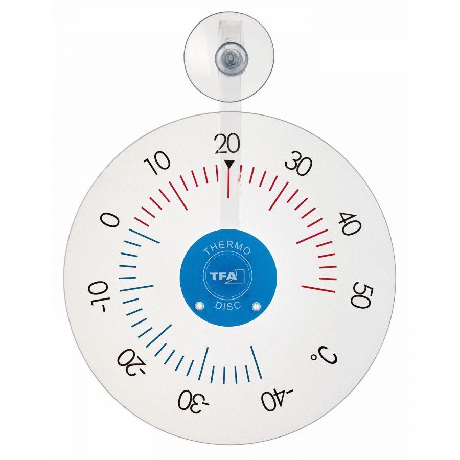 Термометр оконныйTFA 146020 на присоске, пластик, d=153 мм, фото 1