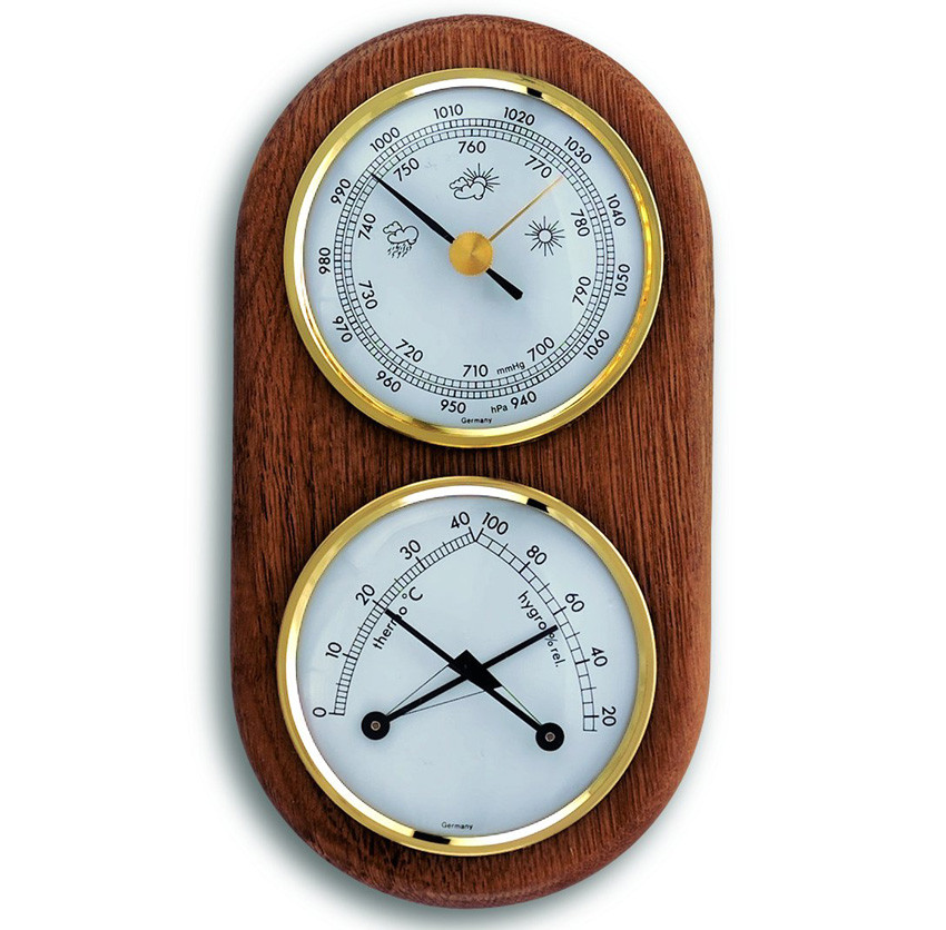 Метеостанція механическаяTFA 201051 дуб, d=70 мм, 170х90 мм, фото 1