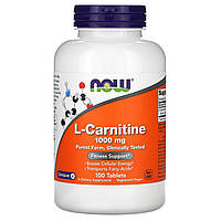 Now Foods, L-Carnitine (100 таб. Х 1000 мг), l-карнітин, жиросжигатель