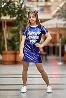 Детское платье для девочки Young Reporter Польша 193-0225G-22-460-1 Синий.Топ!