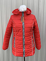 Р-50-78 Женская, демисезонная, весенняя модная куртка, большого размера. Красная