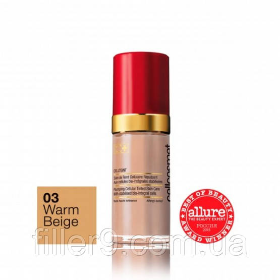 Cellcosmet & Cellmen Cellteint- 03 Warm Beige (Целтейн-03 Вам Бейдж) Клітковий крем із тональним ефектом — 03