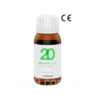 Toskani Cosmetics Glicolic Peel 20% (Тоскані Косметик Гліколік Пііл 20%) Гліколевий пілінг 20%, 50 мл
