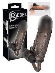 Насадка для подовження з вібрацією для клітора (16см)