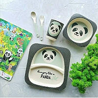 Набор детской посуды бамбуковый Панда