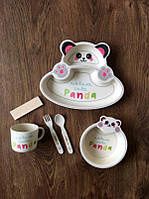Набор детской посуды бамбуковый Nature cute Panda