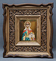 Кіот для ікони фігурний з різьбленою рамою., фото 2