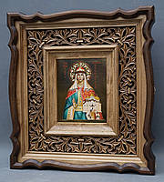 Кіот для ікони фігурний з різьбленою рамою., фото 4